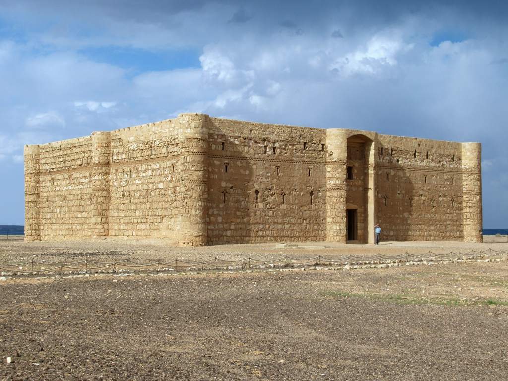 Qasr-Al-Kharran in the eastern desert of jordan