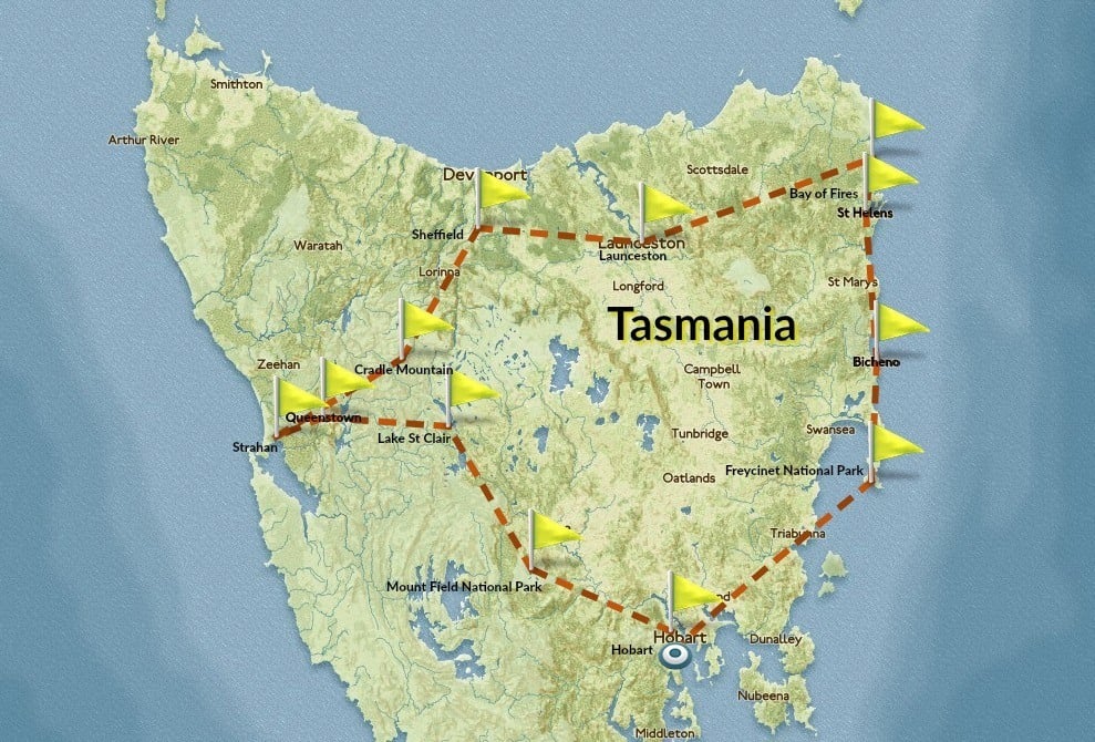 backpacking tasmania 10 day itinerary