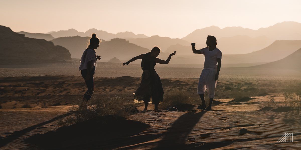 dance party in the wadi rum of jordan