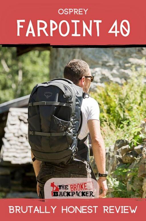 Extra Small/Smal & Small/Medium Grey/Green Osprey Farpoint 40 Travel Backpack 