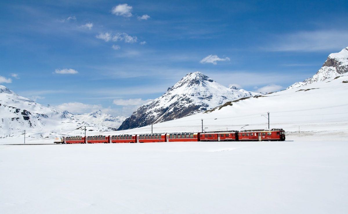 train travel in Switzerland winter