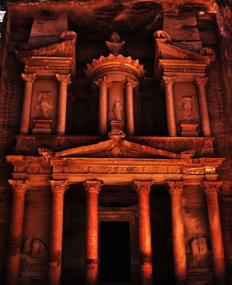 red city of petra in jordan