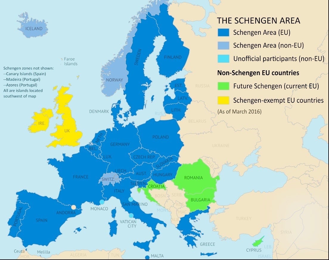 europe travel zone