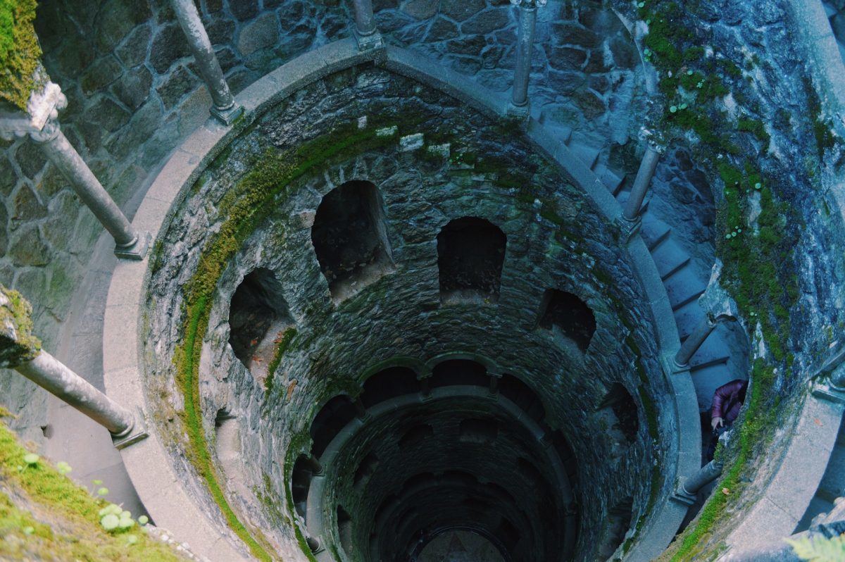 Spiral staircase of sintra portugal
