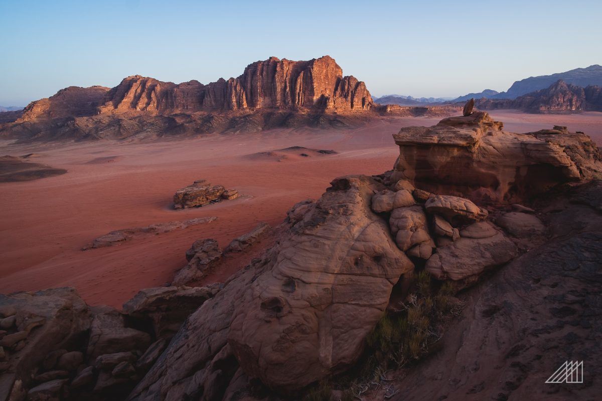 Sunrise in the Wadi Rum of Jordan