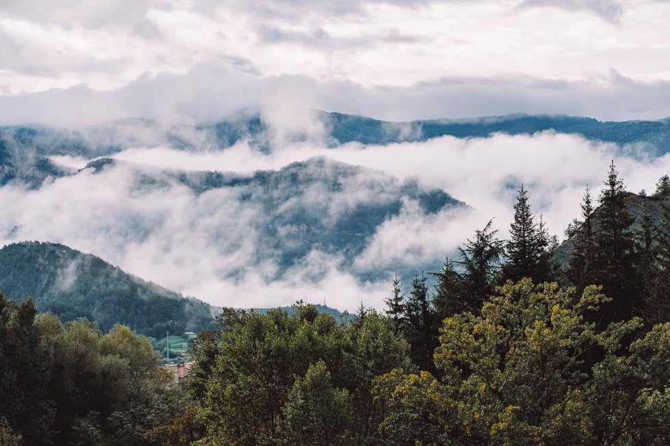 Mountains covered in cloud in Northern Spain