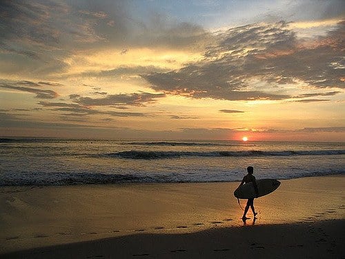 surfing in Nicaragua