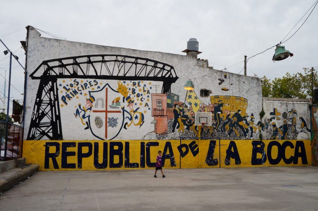 A playground/court near the La Boca district buenos aires argentina