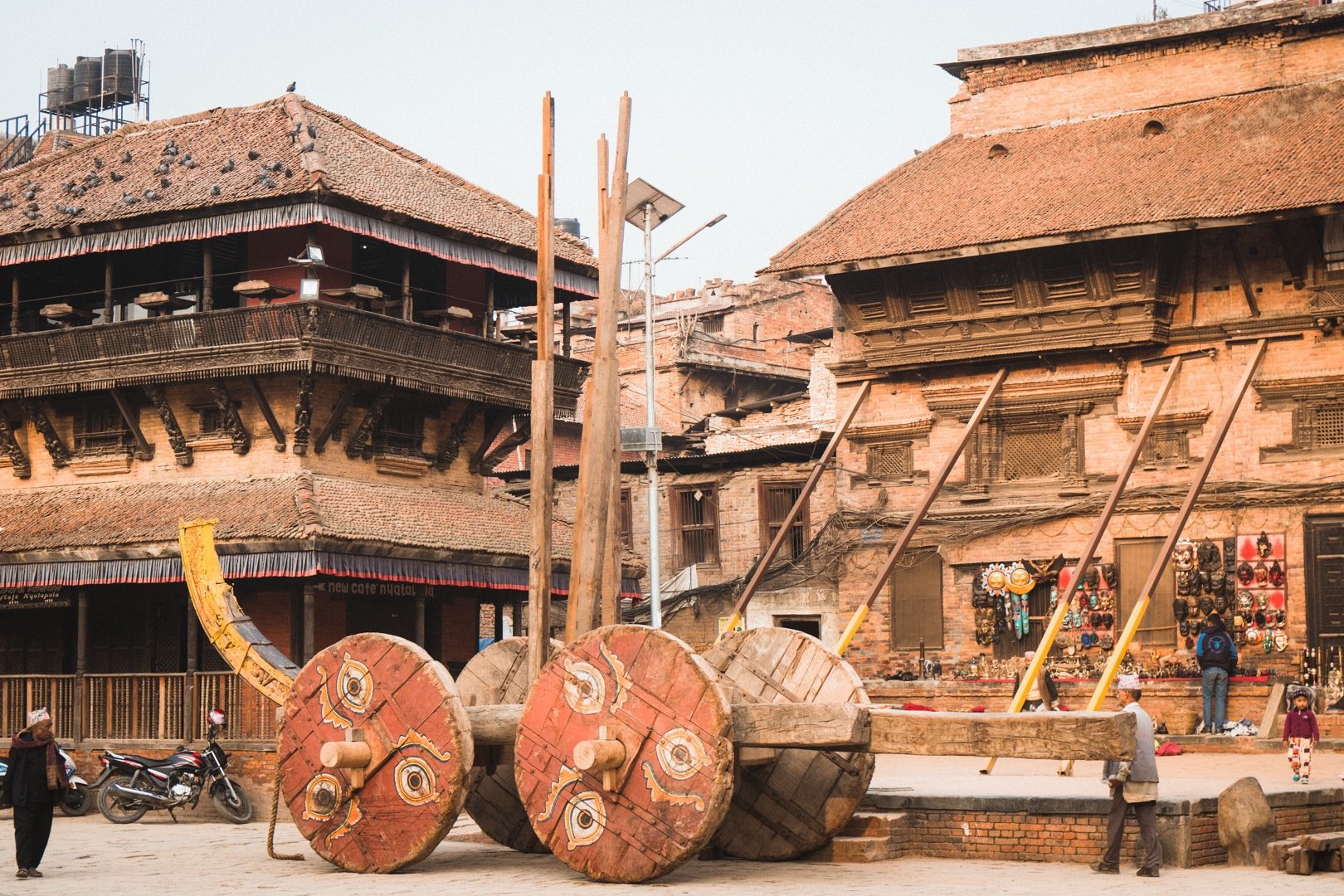 Temples in Bhaktapur near Kathmandu Nepal