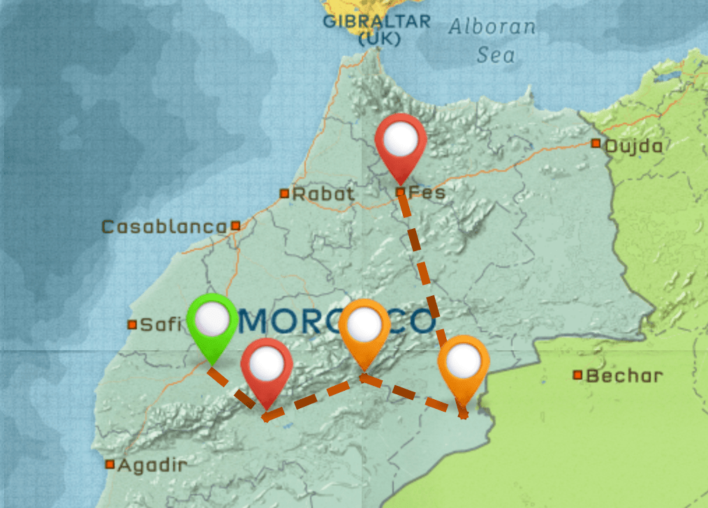 Morocco Itinerary #3 medinas and desert