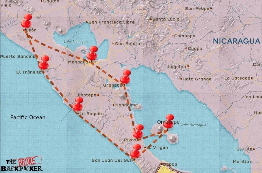 Nicaragua Travel itinerary