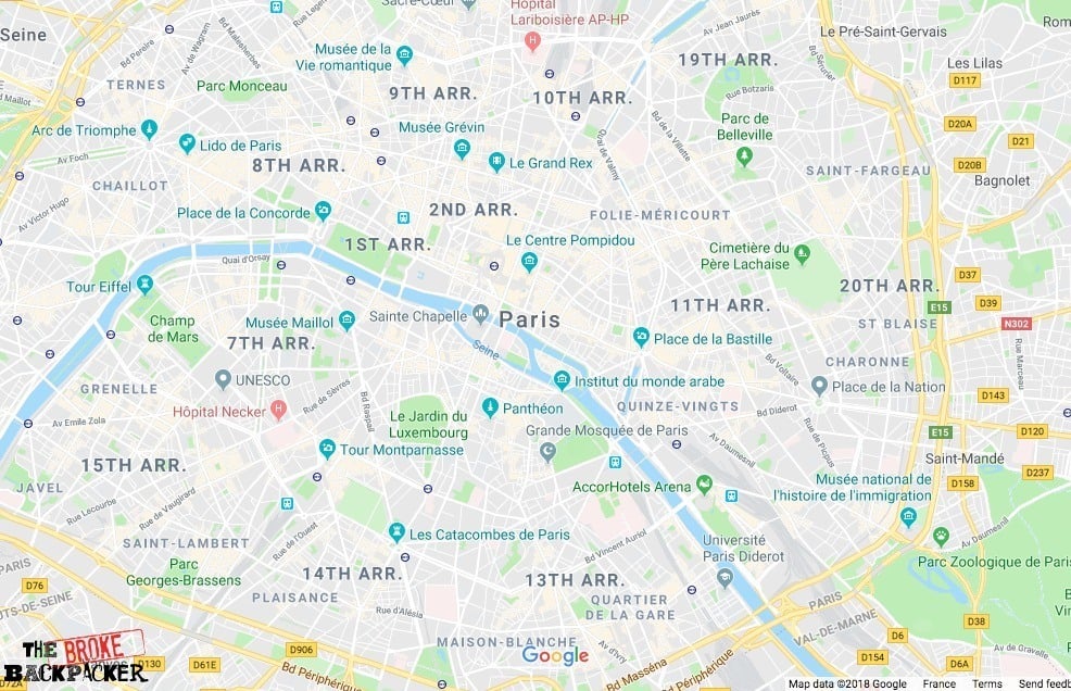 map of paris map of paris