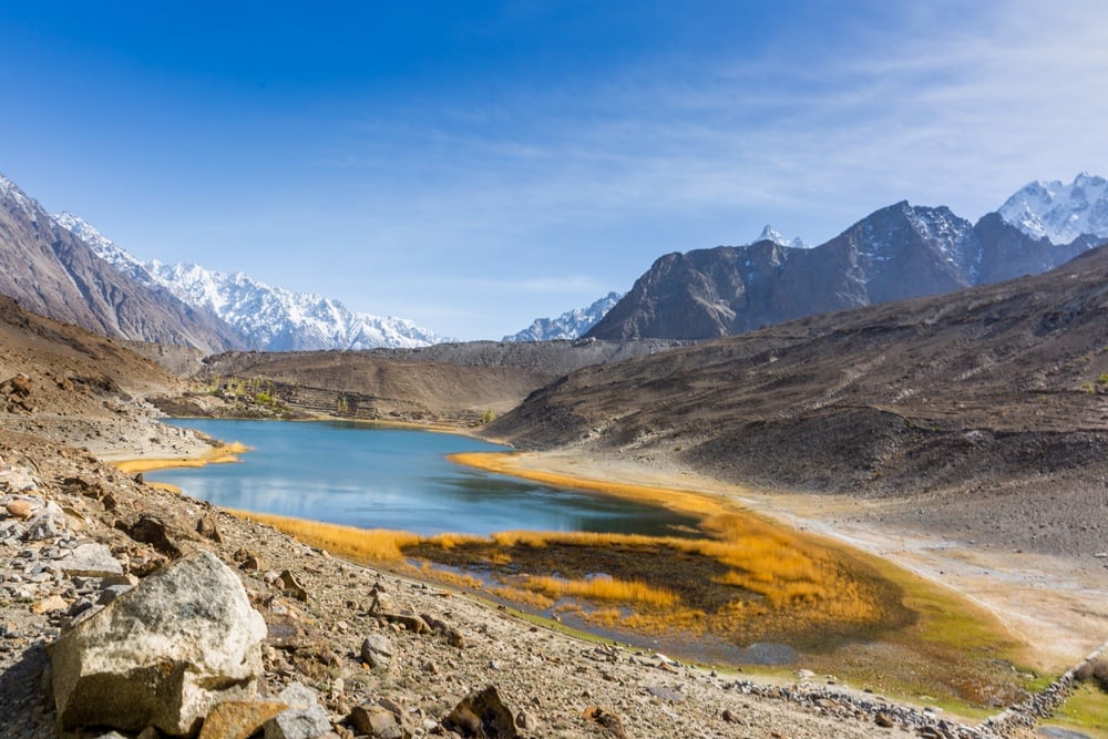 view of borith lake from above