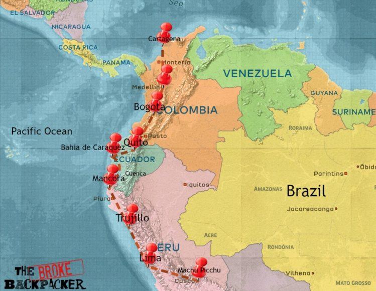 The FULL Backpacking South America Guide (2020) - SA Map 3 749x580