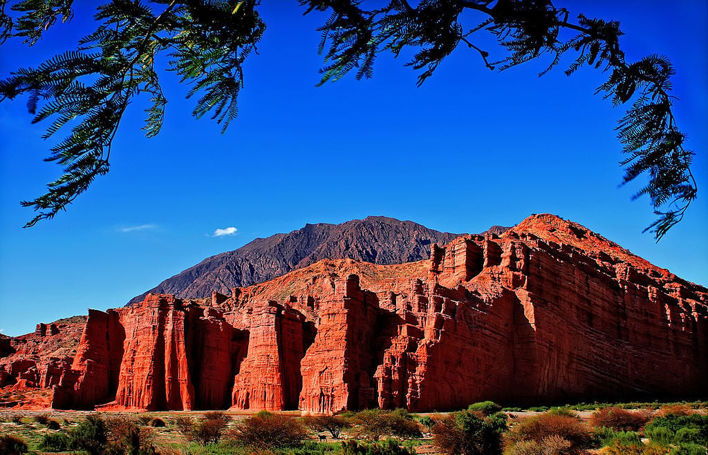 red mountains in salta region of argentina