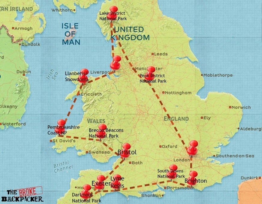 backpacking UK travel itinerary