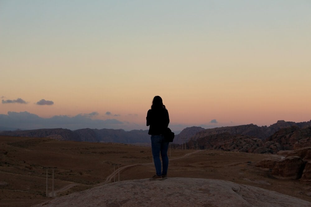 A woman traveling safely in Jordan