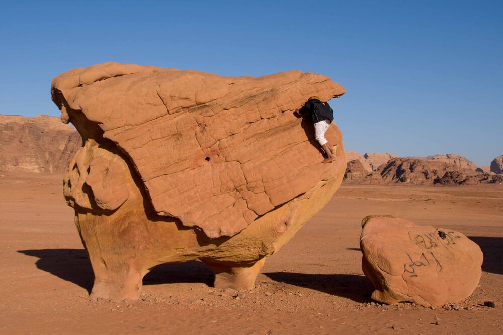 Rock climbing in Jordan