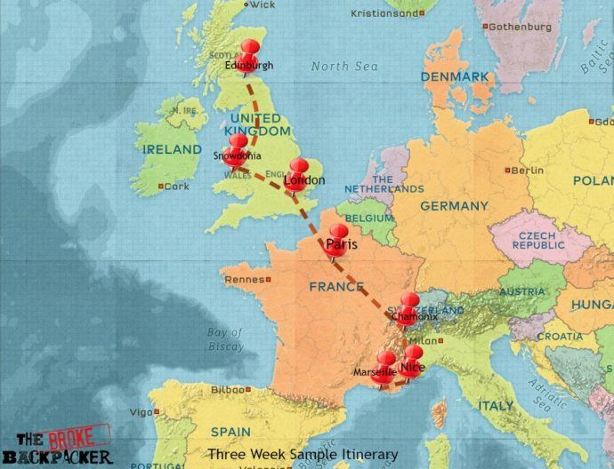 europe backpacking trip route