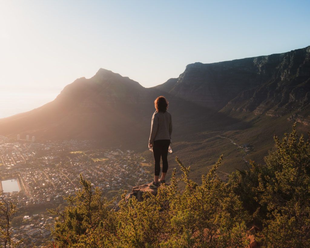 sunrise on lion's head cape town south africa