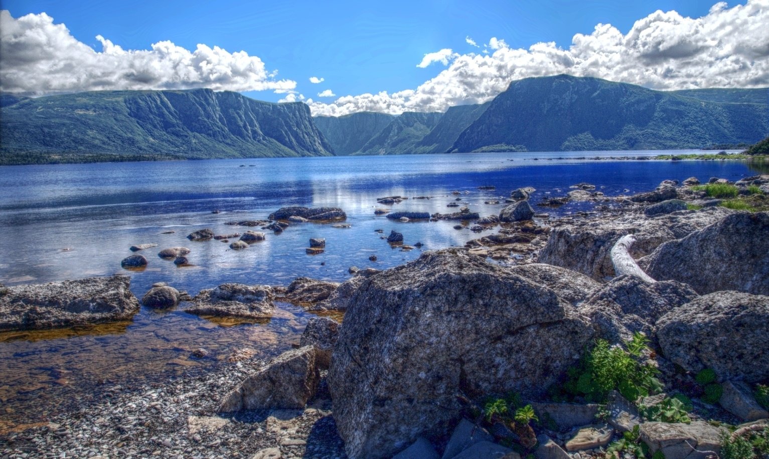 Fjord on Western Brook pond in gros morne