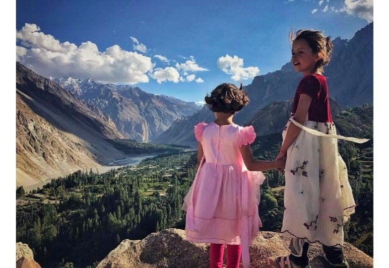 young girls in pakistan mountains