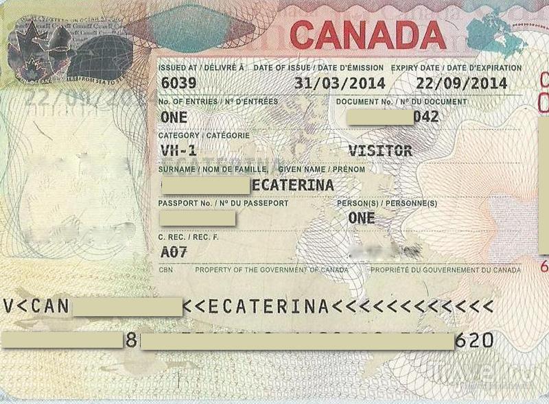 A Canadian visa.