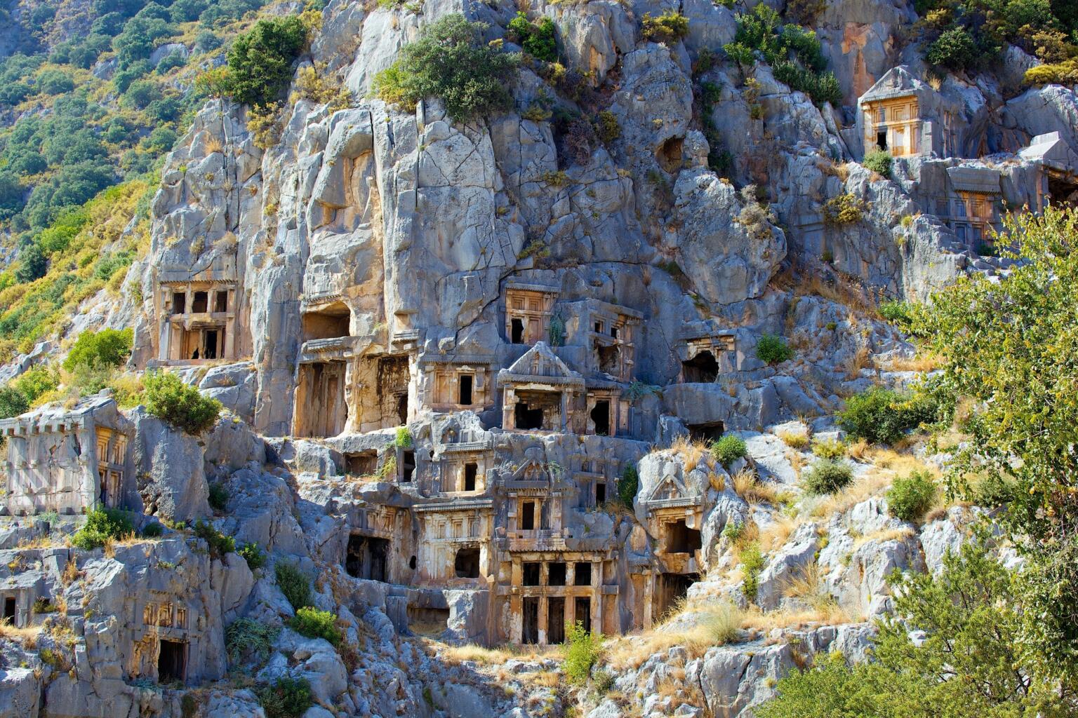 An example of the many Lycian ruins. backpacking turkey