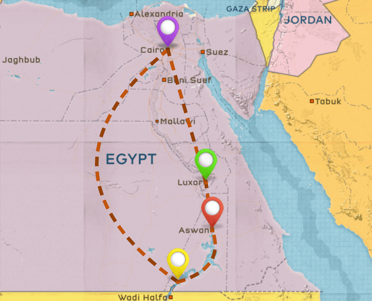 egypt road trip itinerary