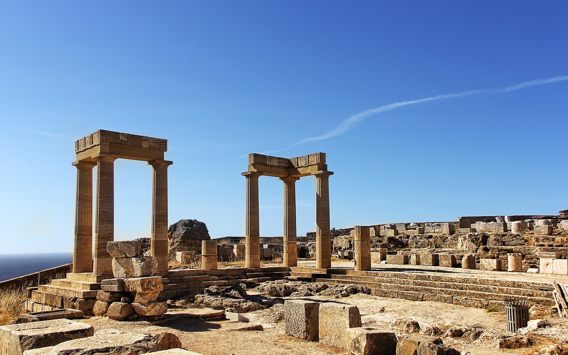 Ancient historical site in Lindos, Rhodes