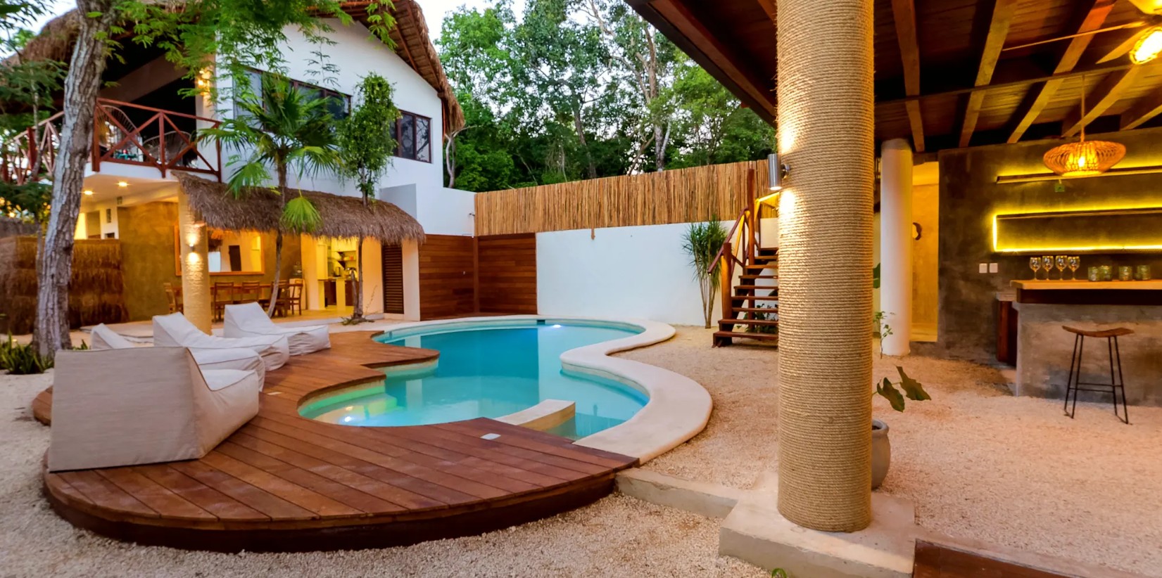 Mimosa Boutique Hostel & Hotel in Tulum, Mexico.