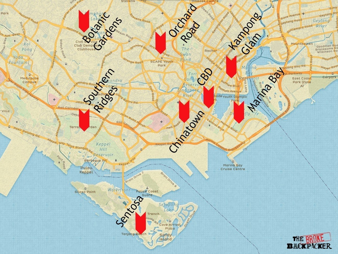 backpacking-singapore-map-3-day-tinierary