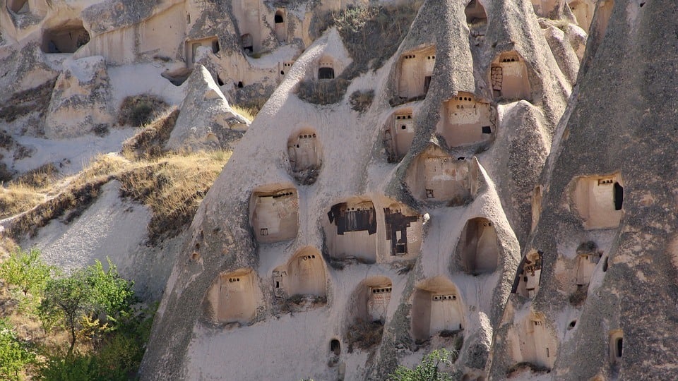 cave dwellings of cappadocia turkey
