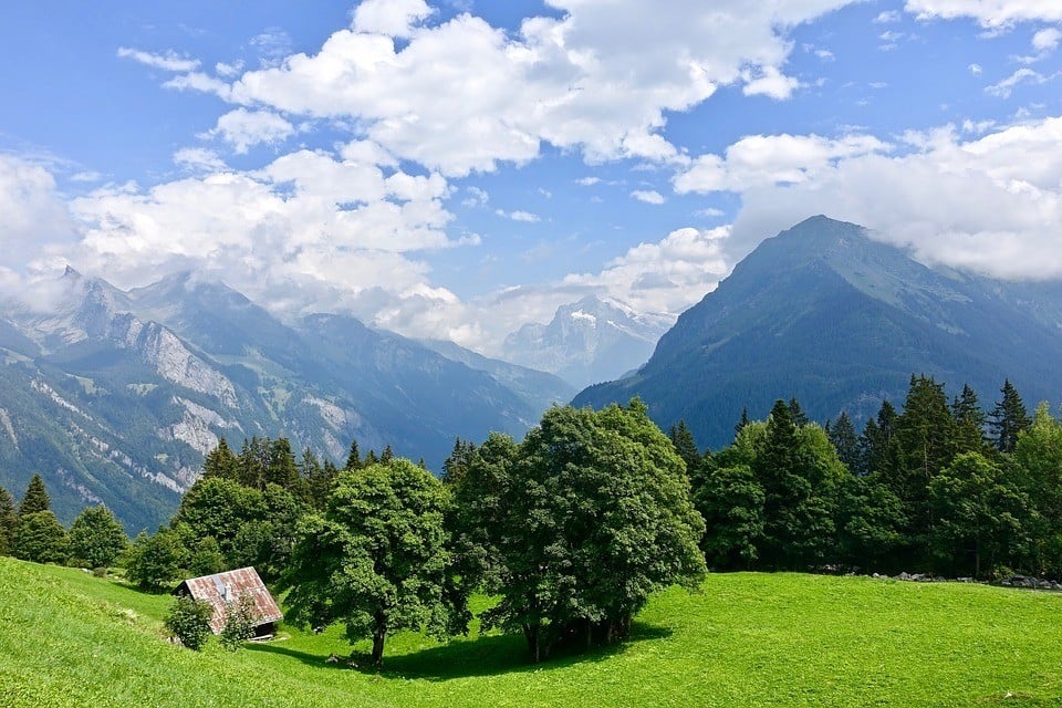 hut in the swiss alps