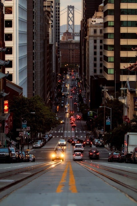 views of the Bay Bridge in San Francisco