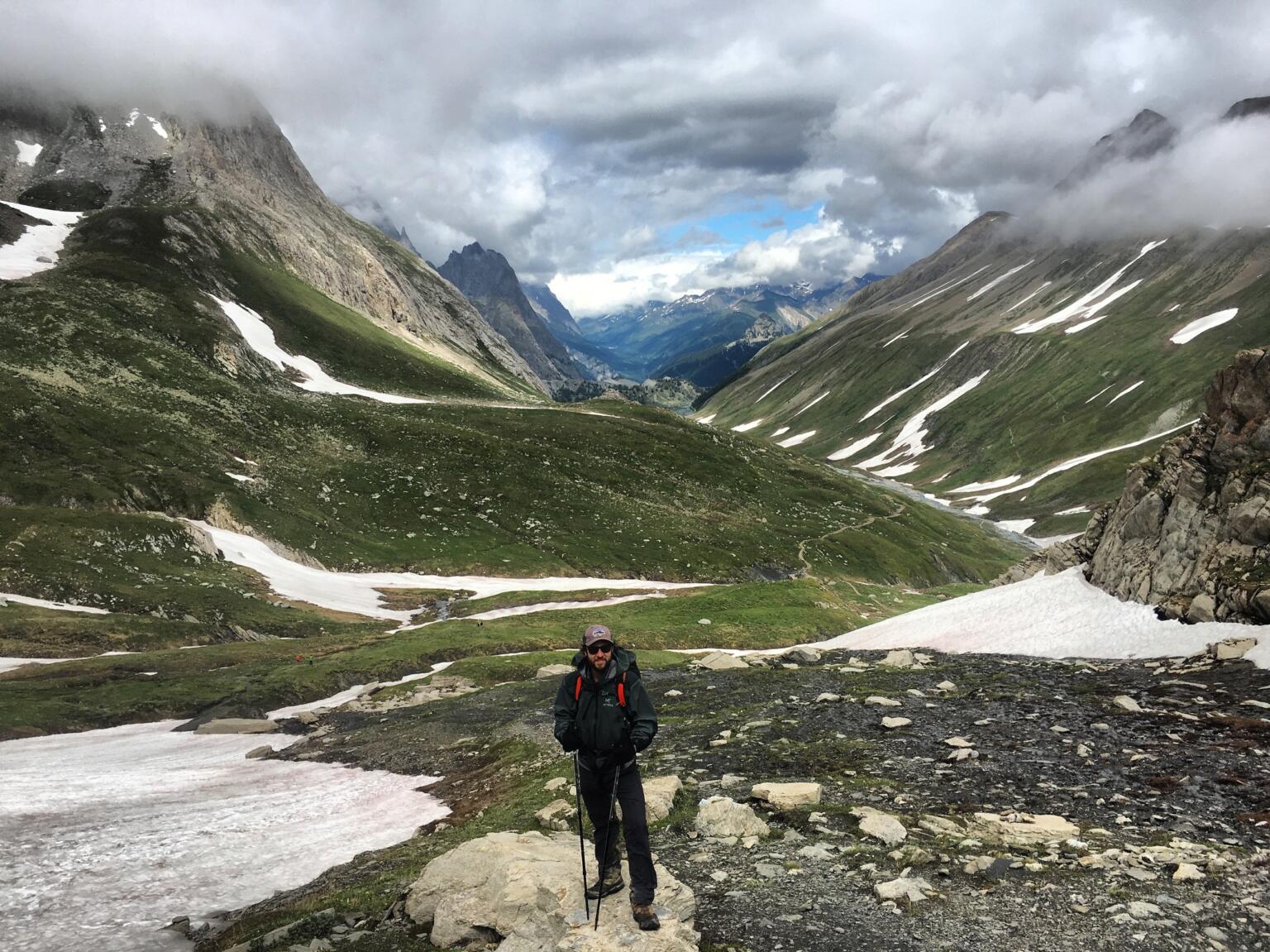 hiking in the mountains