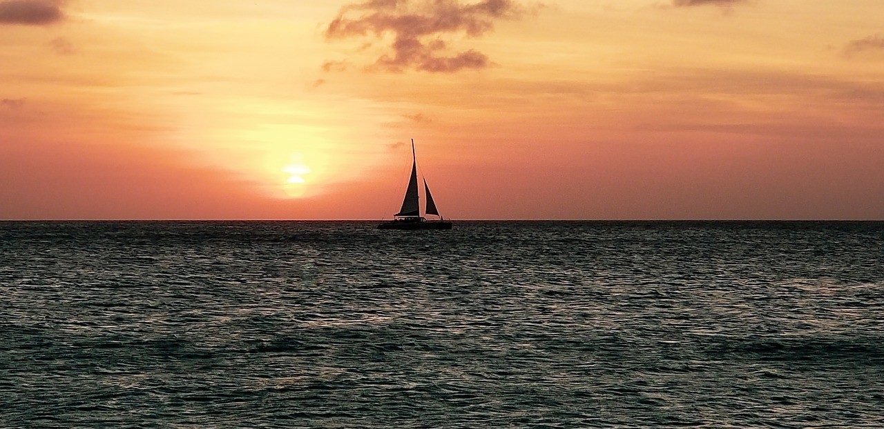 Palm beach sunset aruba