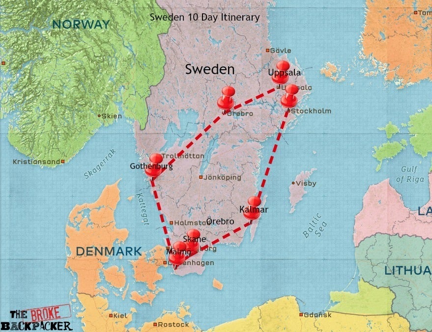 backpacking Sweden 10 day itinerary backpacking Sweden 10 day itinerary
