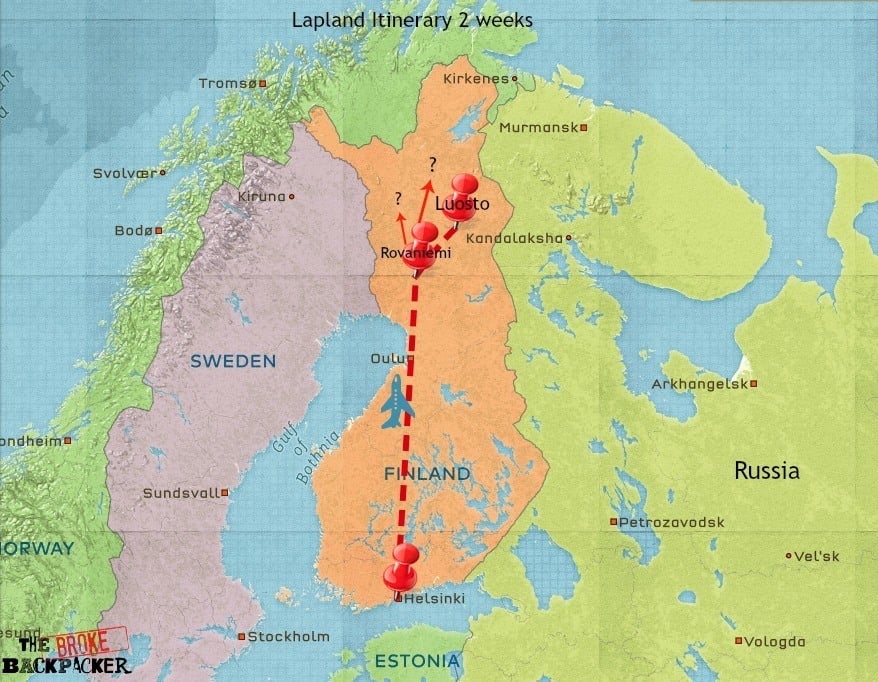 lapland travel itinerary lapland travel itinerary