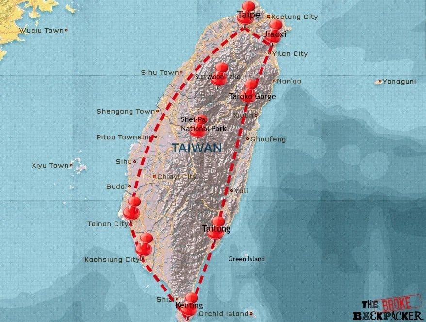 Taiwan travel itinerary