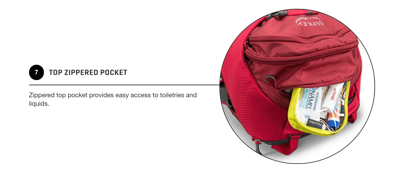 Osprey Porter 46 Quick Access Top Pocket