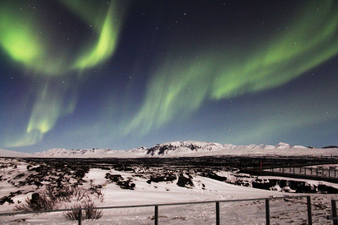 reykjavik north lights hildar night sky