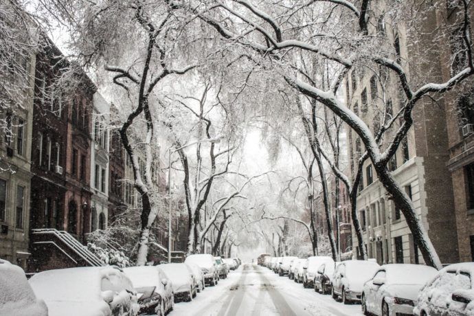 winter snow in new york city