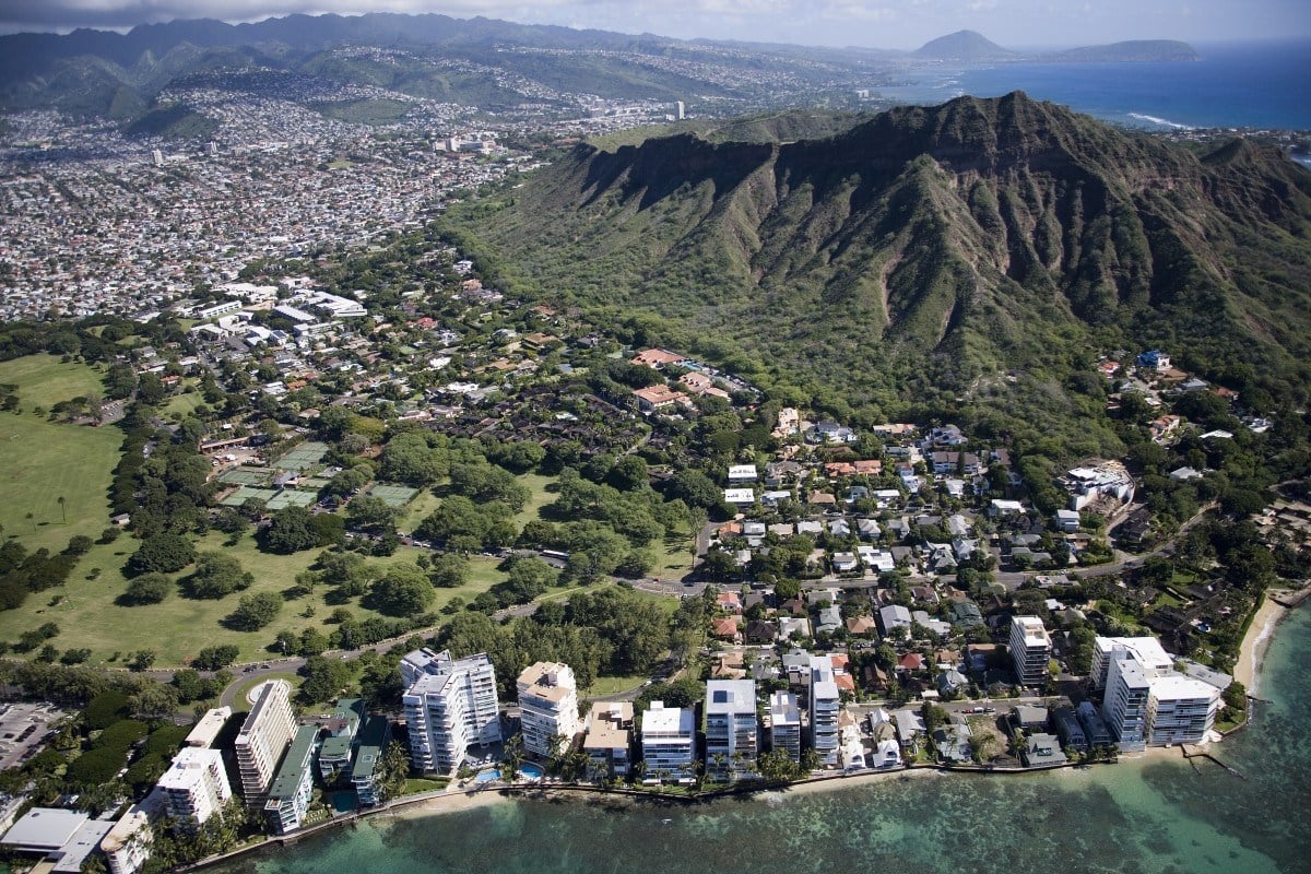 Honolulu, Hawaii from above