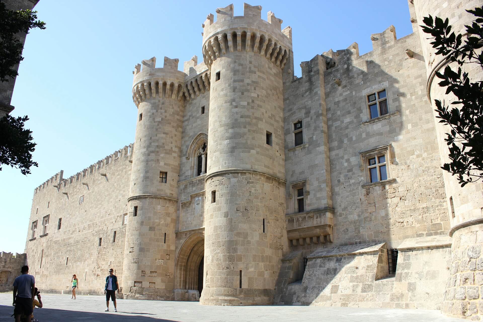 Rhodes Old Town ancient medieval castle