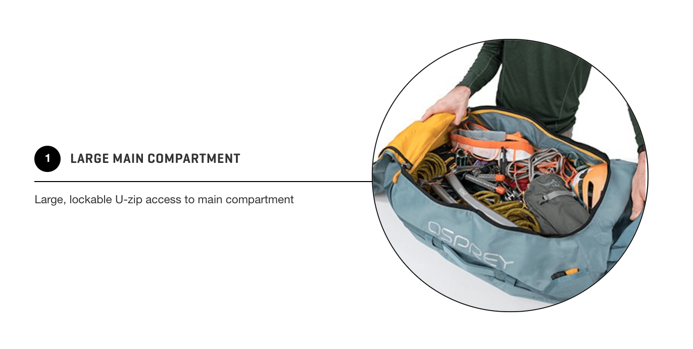 Osprey Transporter 95 Large Main Compartment