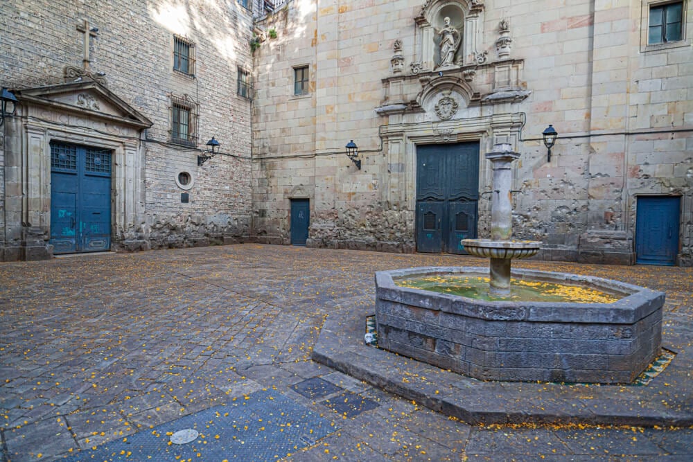 Sit and reflect at the Placa de Sant Felip Neri