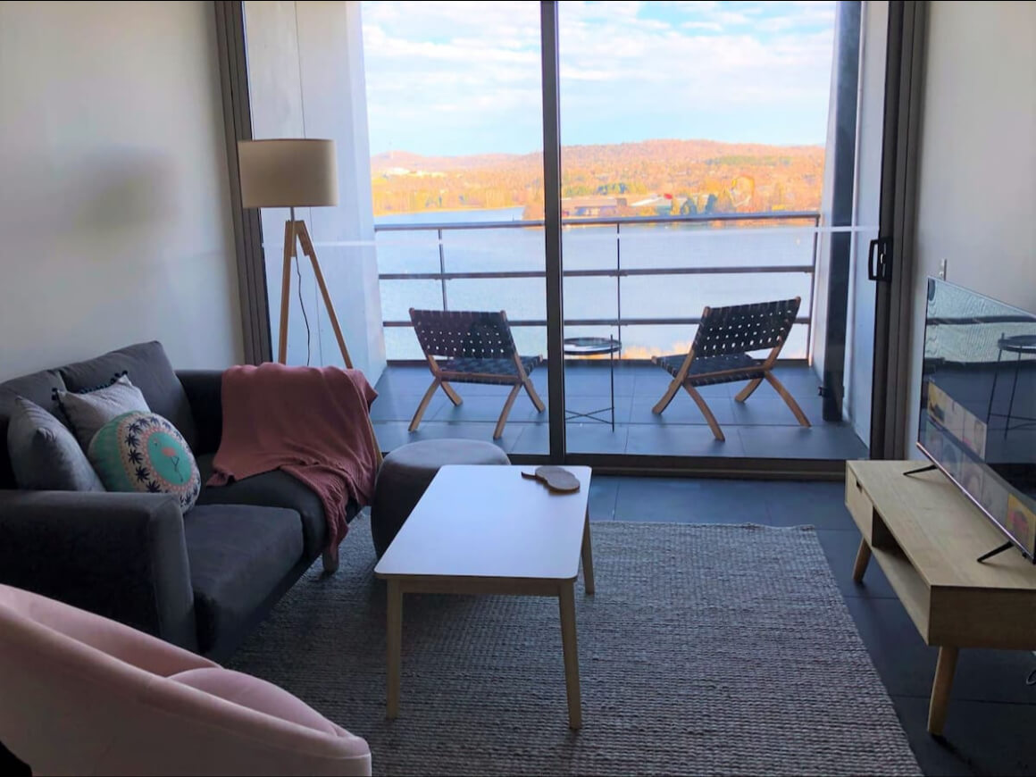 lake view city apartment canberra