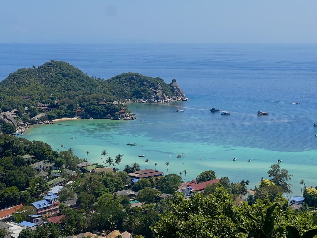 a view point showing chalok bay, koh tao