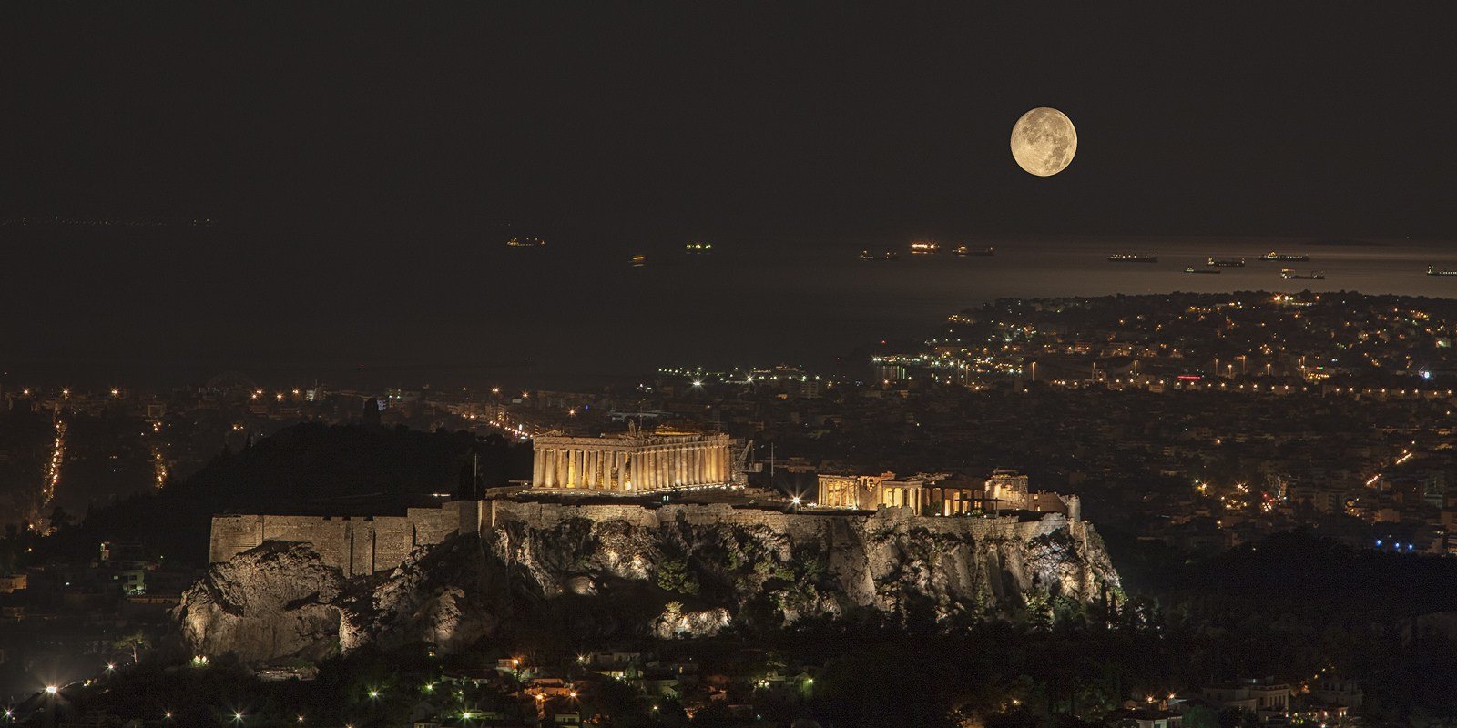 best views of the Acropolis and Athens at night